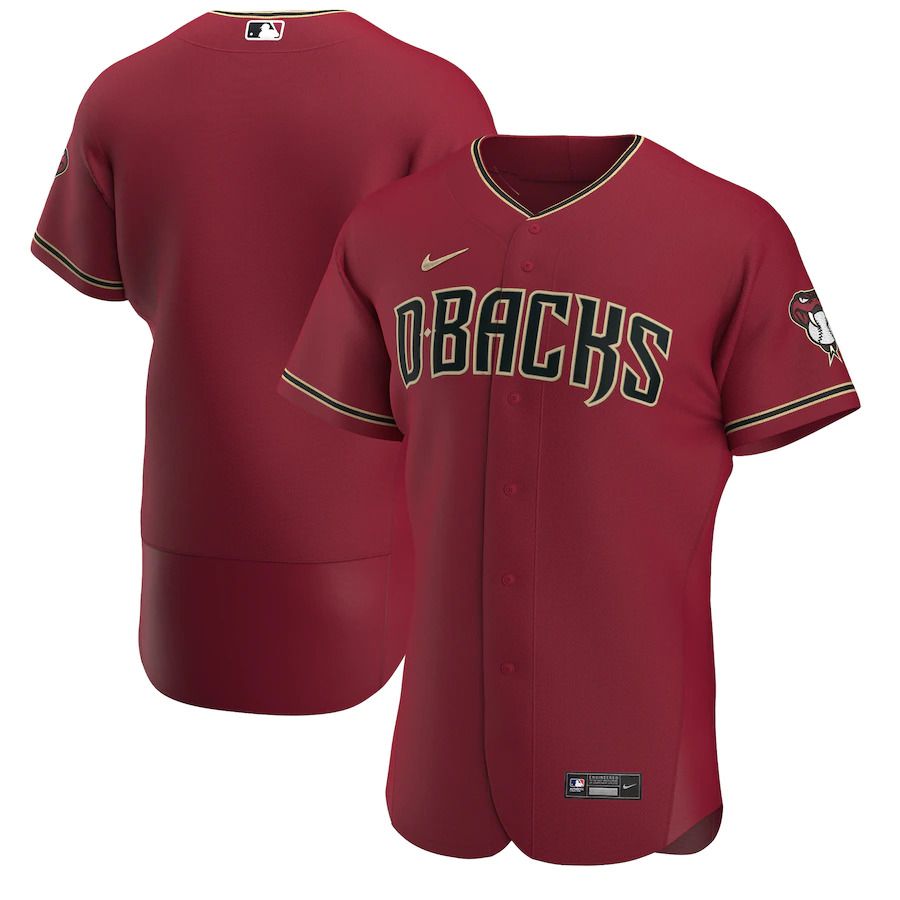 Men Arizona Diamondbacks Nike Crimson Alternate Authentic Team MLB Jersey->customized mlb jersey->Custom Jersey